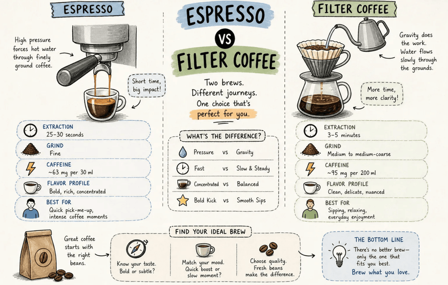 Espresso vs filter coffee: how to pick your perfect cup - THREE Coffee