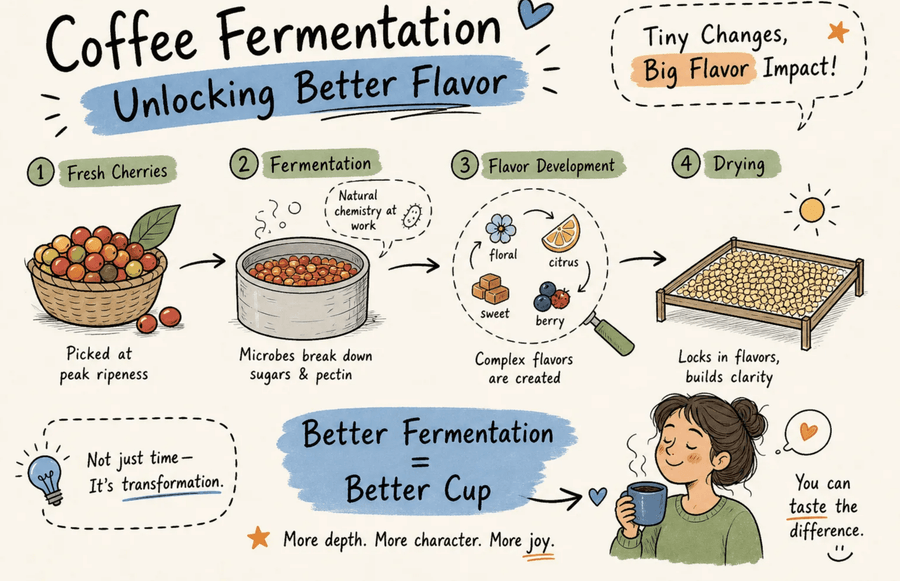 How Coffee Fermentation Works and Why It Matters for Flavor - THREE Coffee