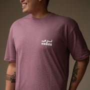 T-Shirt THREE coffee purple